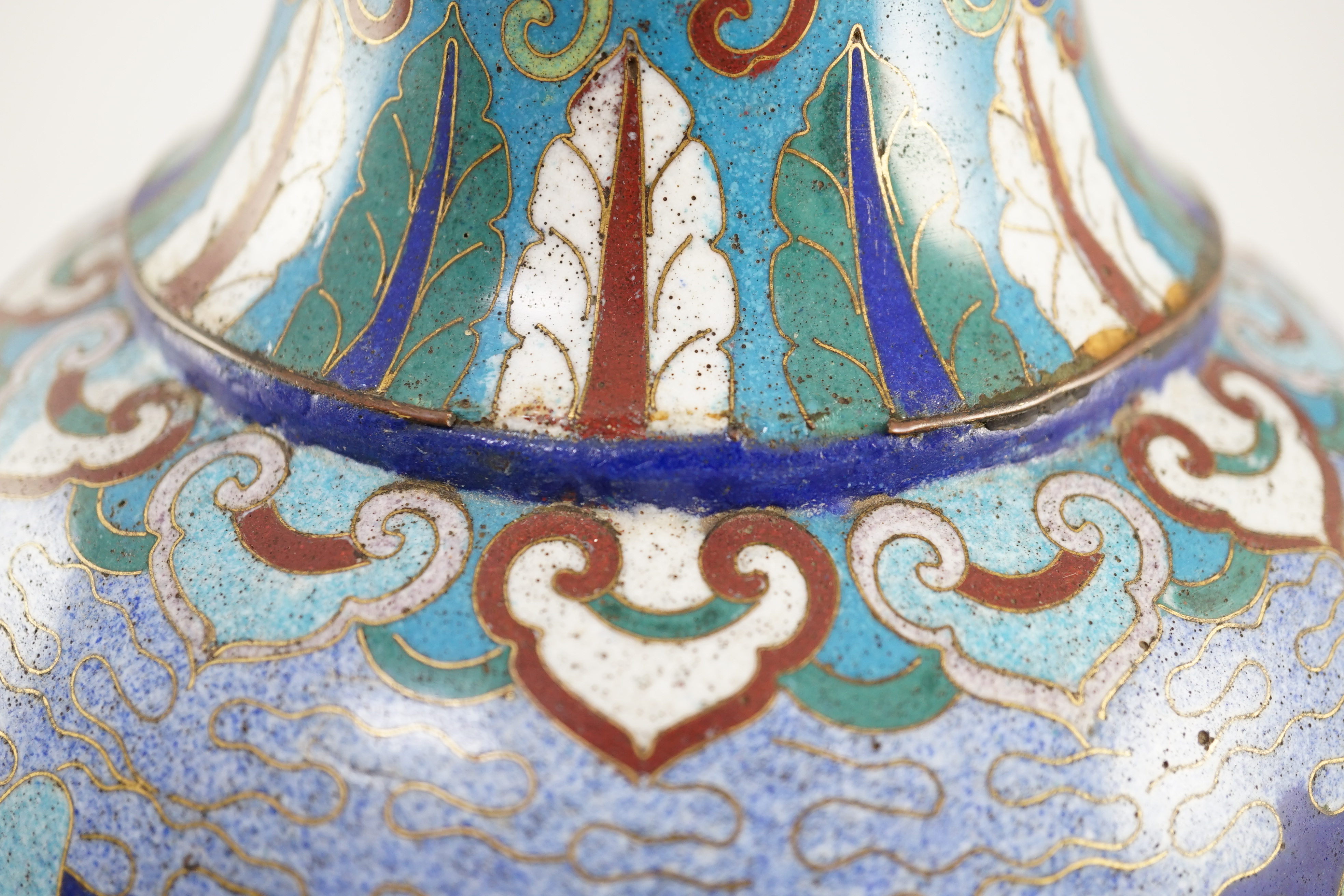 A Chinese cloisonné enamel vase, 19th century